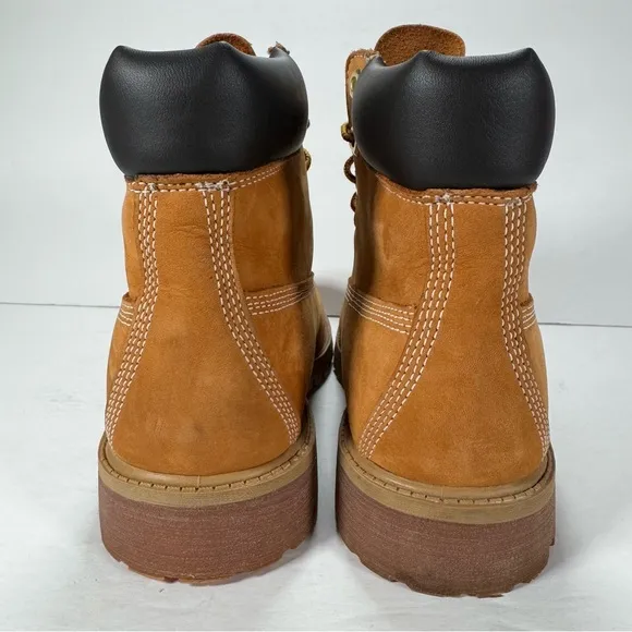 Timberland Premium 6 Inch Wheat Nubuck Leather Waterproof Boots Women’s Size 6.5