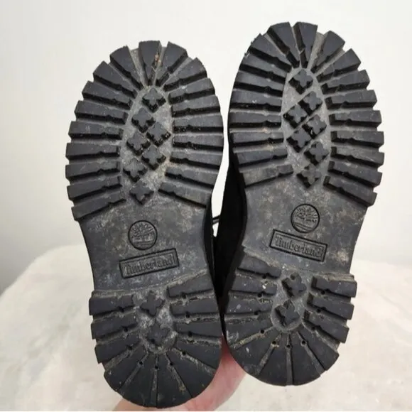 Timberland Toddler Black Leather Premium 6-Inch Waterproof Boots Size 9T