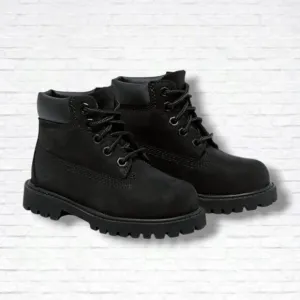 Timberland Unisex Toddler Black Leather Premium 6-Inch Waterproof Boots Size 9T