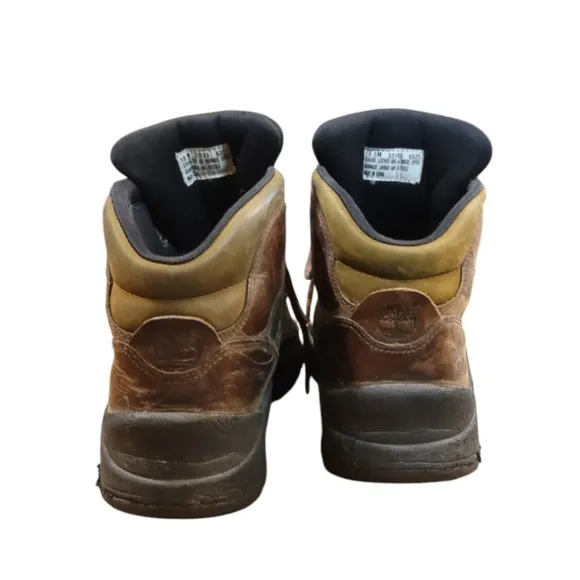 Timberland Vintage Men's Brown Leather Lace Up Hiking Boots Size 10.5