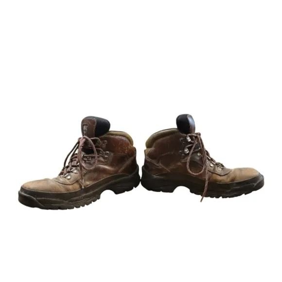 Timberland Vintage Men's Brown Leather Lace Up Hiking Boots Size 10.5
