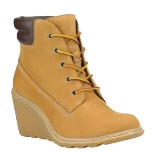 Timberland Women's Amston Wheat Nubuck Heeled Boots