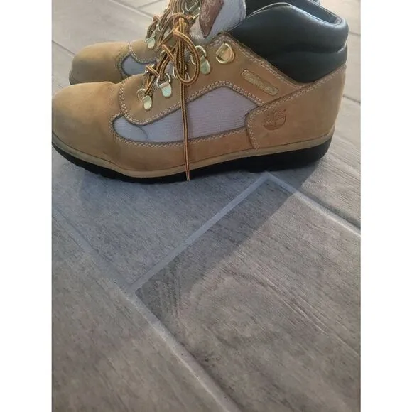Timberland Youth Field Boot Leather Tan Brown Size 6