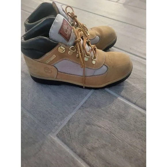 Timberland Youth Field Boot Leather Tan Brown Size 6