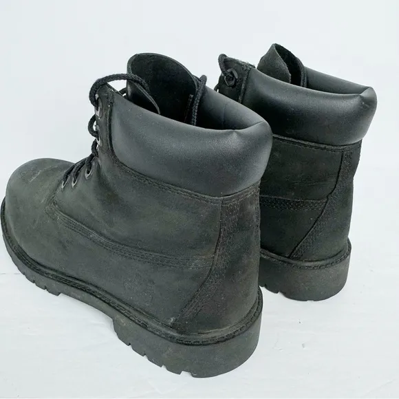 Timberland Youth Premium 6-Inch Sz 4 Waterproof Black Boot