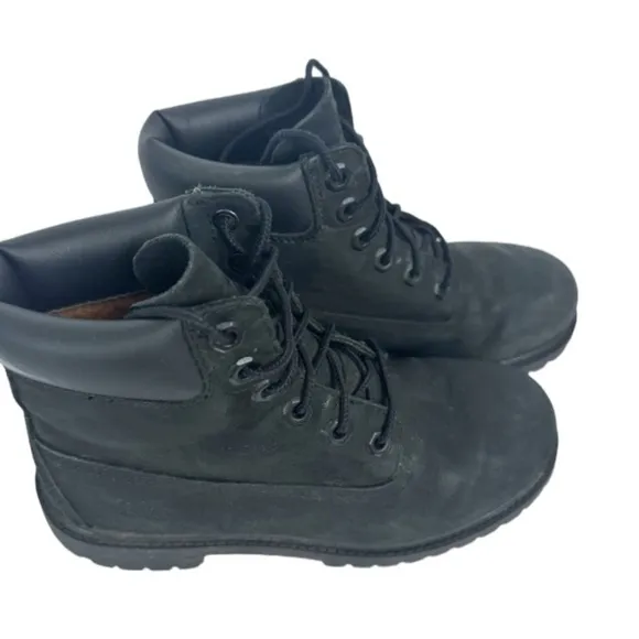 Timberland Youth Premium 6-Inch Sz 4 Waterproof Black Boot