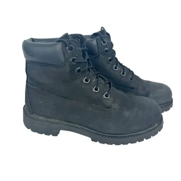 Timberland Youth Premium 6-Inch Sz 4 Waterproof Black Boot
