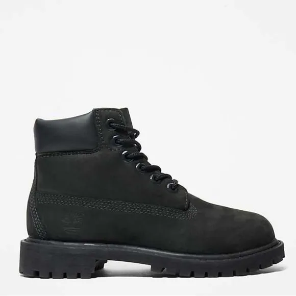 Timberland Youth Premium 6-Inch Sz 4 Waterproof Black Boot
