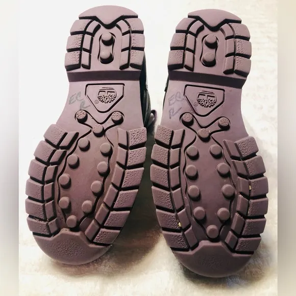Timberland Youth Shell Toe Euro Unisex Hiker Boots, Grey/Purple. Size 13