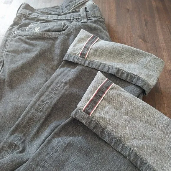 Todd Snyder Jeans Mens 32x32 Gray Selvedge Straight Fit Made In USA Button Fly.