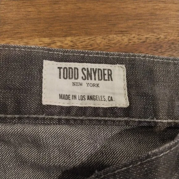 Todd Snyder Jeans Mens 32x32 Gray Selvedge Straight Fit Made In USA Button Fly.