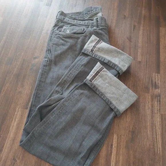 Todd Snyder Jeans Mens 32x32 Gray Selvedge Straight Fit Made In USA Button Fly.