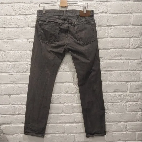 Todd Snyder Jeans Mens 32x32 Gray Selvedge Straight Fit Made In USA Button Fly.