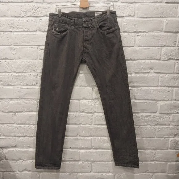 Todd Snyder Jeans Mens 32x32 Gray Selvedge Straight Fit Made In USA Button Fly.