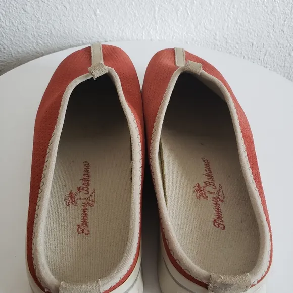 Tommy Bahama Island Cargo Spice  Red Suede Women Slip On Mules Clogs