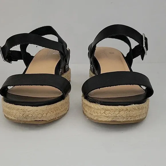 Tommy Bahama Jona Wedge Sandals Black Size 9