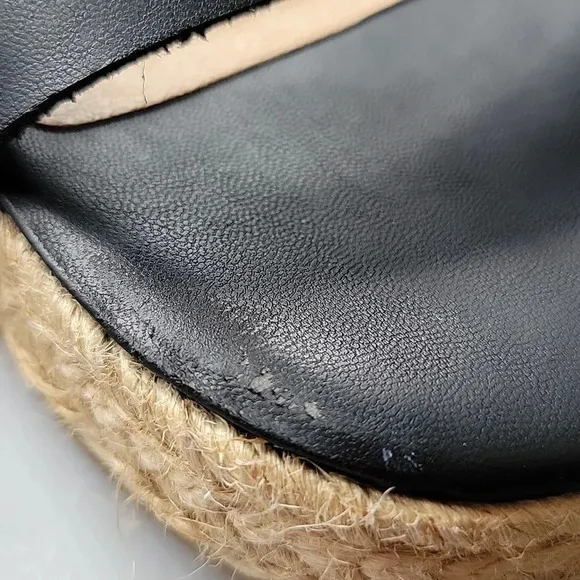 Tommy Bahama Jona Wedge Sandals Black Size 9