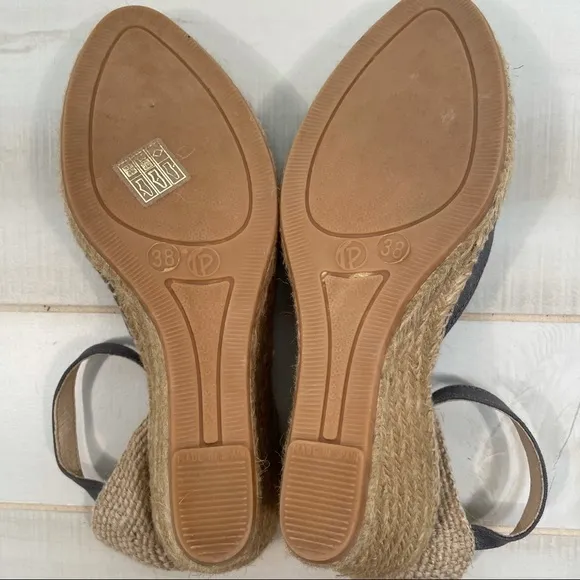 Toni Pons NEW Portbou Grey Espadrille Wedge Heel Sandals Sz 38