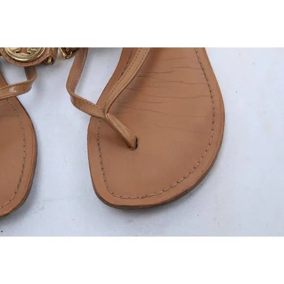 Tory Burch Ali Sandals Leather Women's Shoes Scrappy 6.5 M
