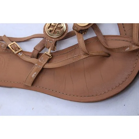 Tory Burch Ali Sandals Leather Women's Shoes Scrappy 6.5 M