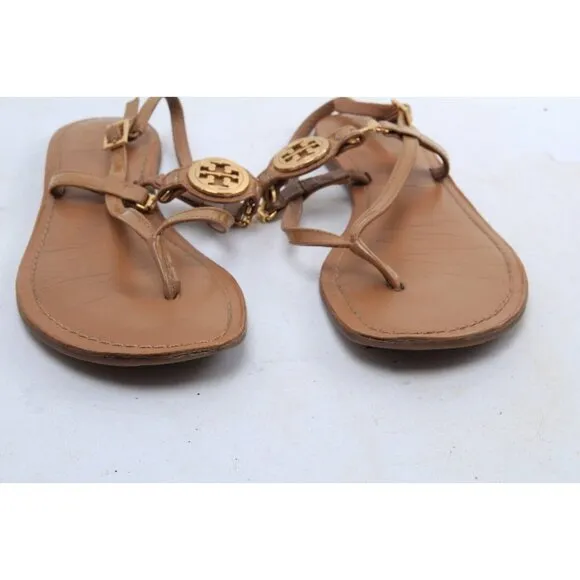 Tory Burch Ali Sandals Leather Women's Shoes Scrappy 6.5 M