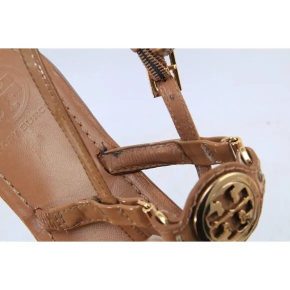 Tory Burch Ali Sandals Leather Women's Shoes Scrappy 6.5 M