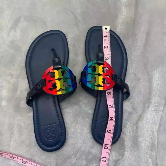Tory Burch miller rainbow stripe sandals