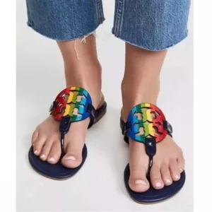 Tory Burch miller rainbow stripe sandals