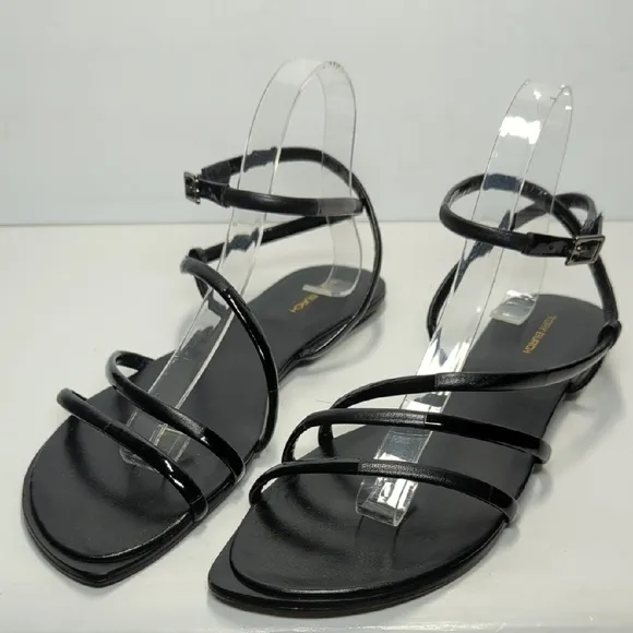 Tory Burch Split Mignon Strappy gladiator like flat sandals womans size 10.5