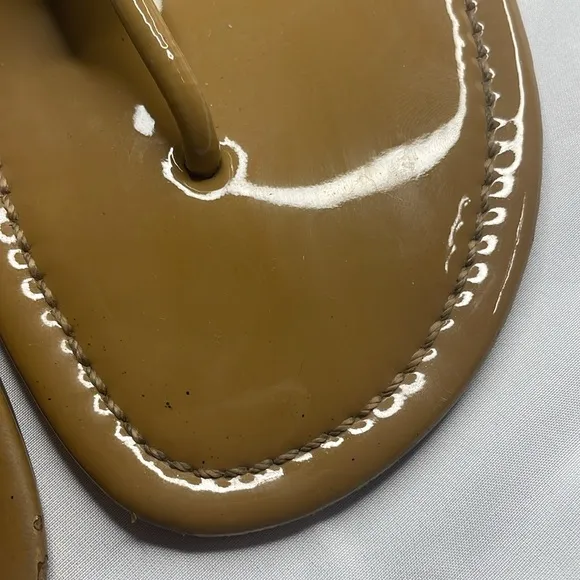 Tory Burch Tan Sandals Elegant Leather Design, Size 13