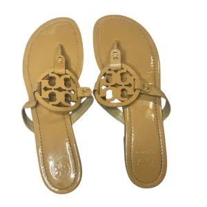 Tory Burch Tan Sandals Elegant Leather Design, Size 13