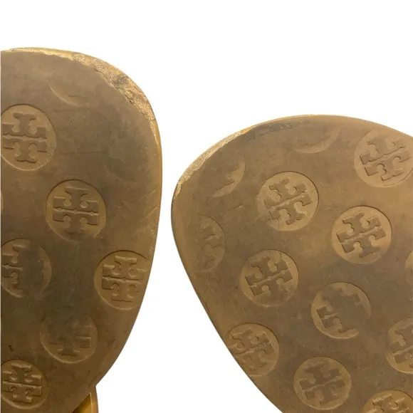 Tory Burch Tan Sandals Elegant Leather Design, Size 13