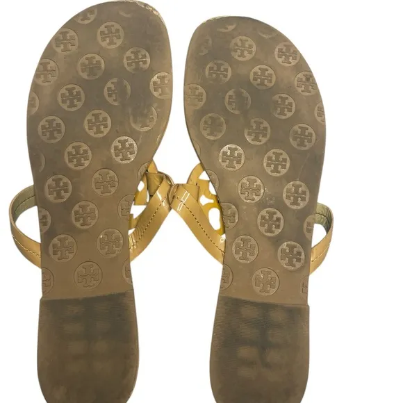 Tory Burch Tan Sandals Elegant Leather Design, Size 13
