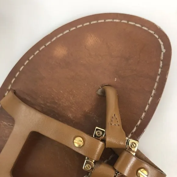 Tory Burch Women's Vaughn Gladiator Studded Thong Sandals W/Ankle Strap Size 9