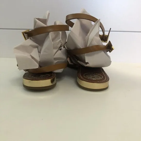 Tory Burch Women's Vaughn Gladiator Studded Thong Sandals W/Ankle Strap Size 9