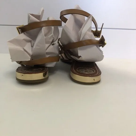 Tory Burch Women's Vaughn Gladiator Studded Thong Sandals W/Ankle Strap Size 9