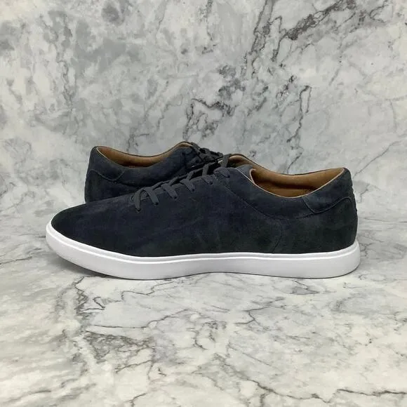 Travis Mathew Cuater Size 10 Grey Pinstripe Phenom Suede Sneakers Shoes P1-14
