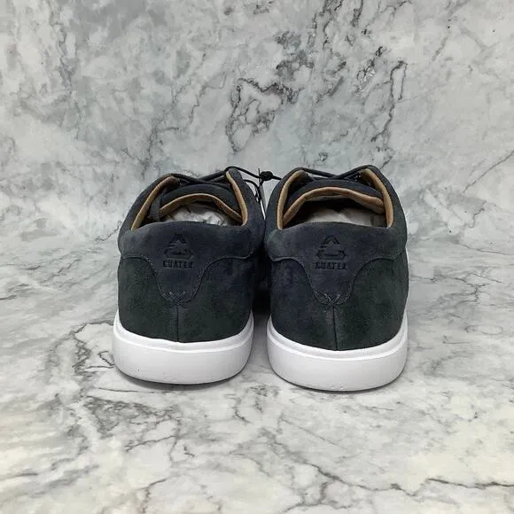 Travis Mathew Cuater Size 10 Grey Pinstripe Phenom Suede Sneakers Shoes P1-14