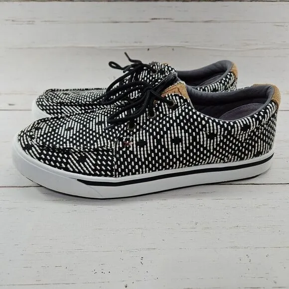 Twisted X‎ Mens Black Kicks Casual Shoes Size 11.5 Aztec Lace Up Slip On MCA0046