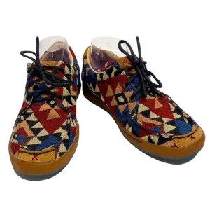 Twisted X Men's Tan &amp; Red Aztec Print Hooey Loper Lace Up Textile Shoes size 8