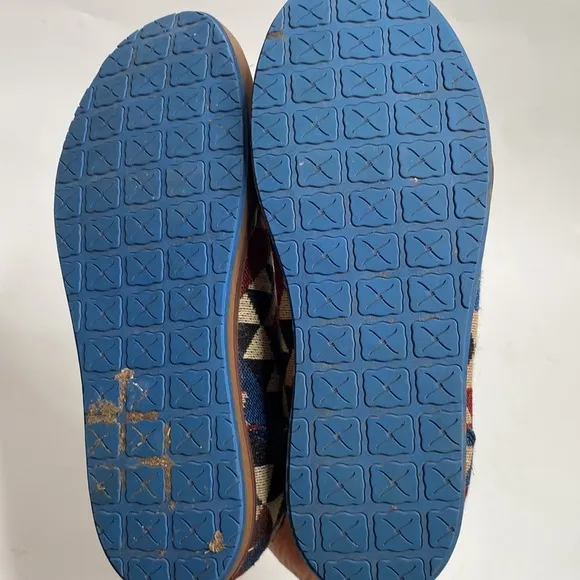 Twisted X Men's Tan &amp; Red Aztec Print Hooey Loper Lace Up Textile Shoes size 8