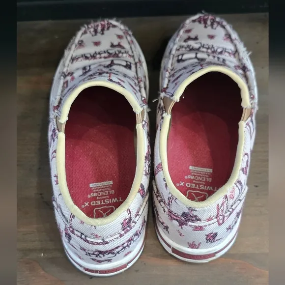 Twisted X Printed Canvas Slip-On Shoes