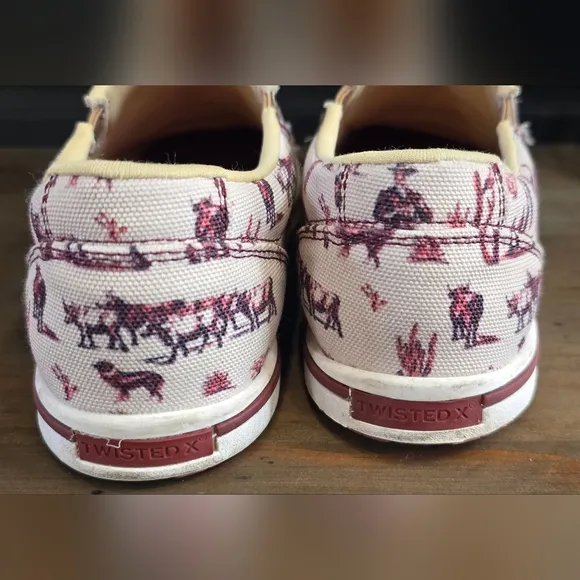 Twisted X Printed Canvas Slip-On Shoes