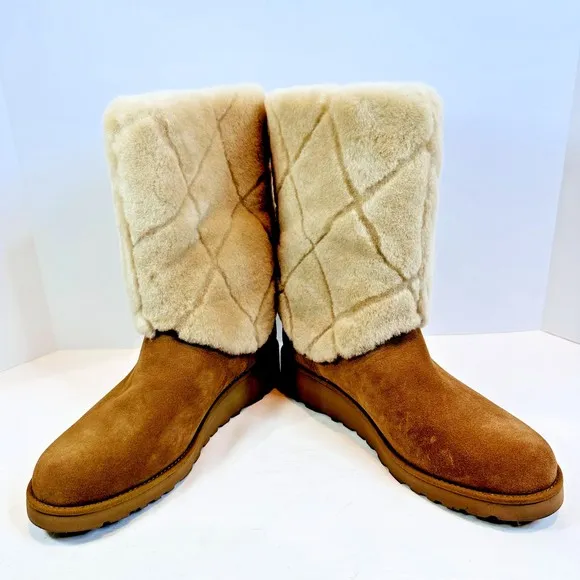 UGG ARIELLA LUXE WOMEN BOOTS SUEDE CHESTNUT US 9.0/UK 7.5/EU 40.0 NEW WITH BOX