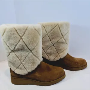 UGG ARIELLA LUXE WOMEN BOOTS SUEDE CHESTNUT US 9.0/UK 7.5/EU 40.0 NEW WITH BOX