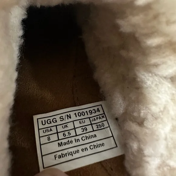 UGG Australia Leather Woven Knit Slip On Slides 8