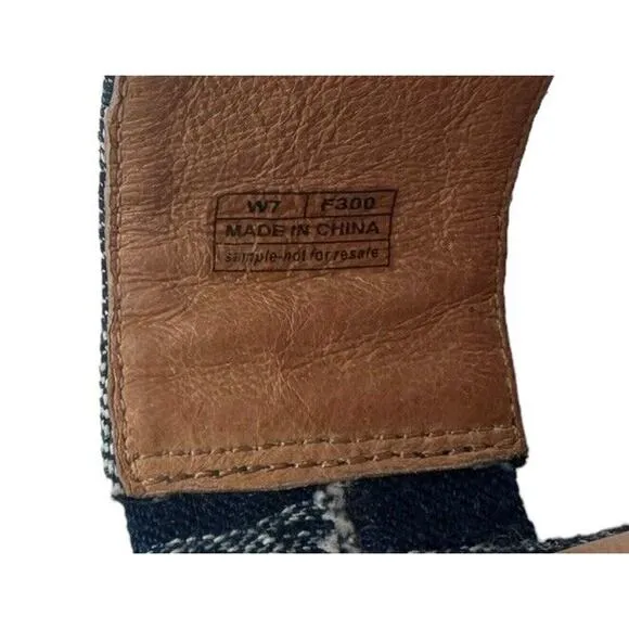 Ugg Australia Womens Amalia Denim Logo Double Band Slide Sandals Size 7