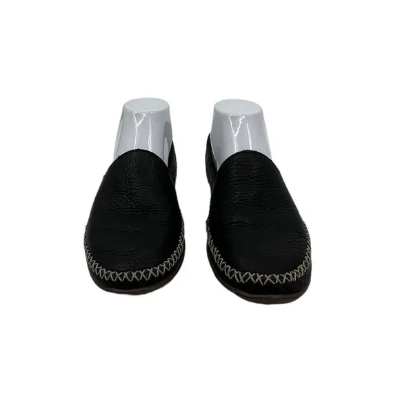 UGG Black Delfina Sherpa Lined Slip On Slipper Loafer Shoes Size 7 Women's