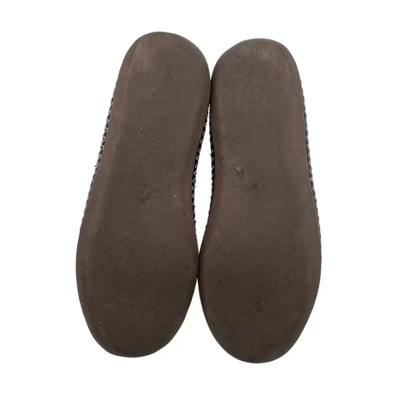UGG Black Delfina Sherpa Lined Slip On Slipper Loafer Shoes Size 7 Women's
