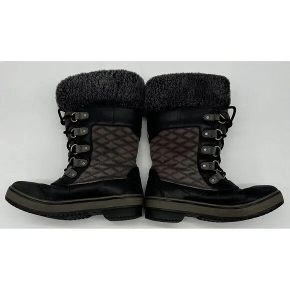 UGG BRYNN BLACK  women 6 (eu 37) 1001371 Wool liner waterproof Lace Up Boots
